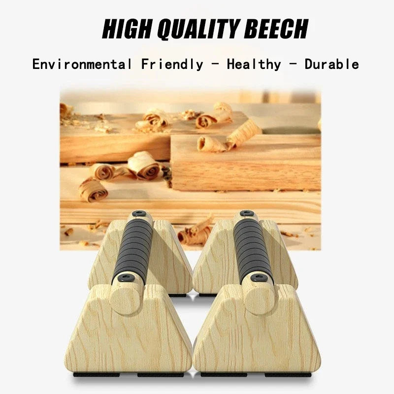 High-Quality Wooden Parallettes for Calisthenics – Non-Slip, Durable, and Wrist-Friendly